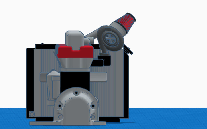 3D design Turbo Diesel I6 - Tinkercad