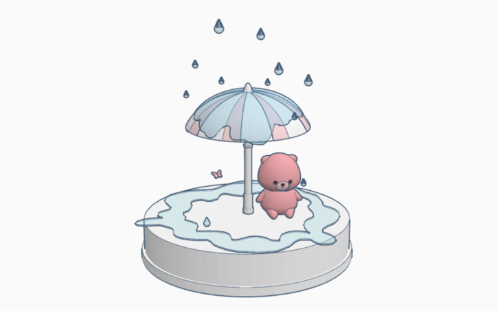 3D design rain - Tinkercad