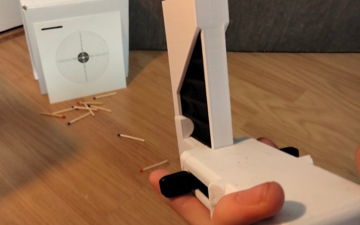 3D design Toothpick / Match shooter - Tinkercad