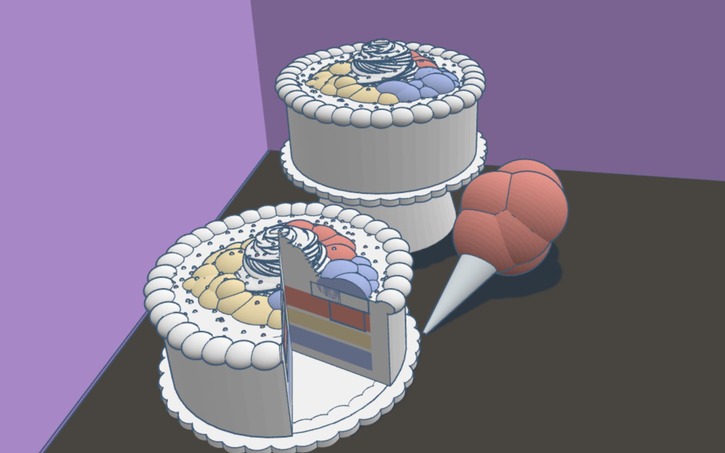 3D design Cake #2 - Tinkercad