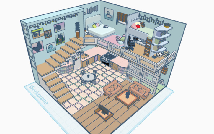 3D design Dream House Interior - Tinkercad