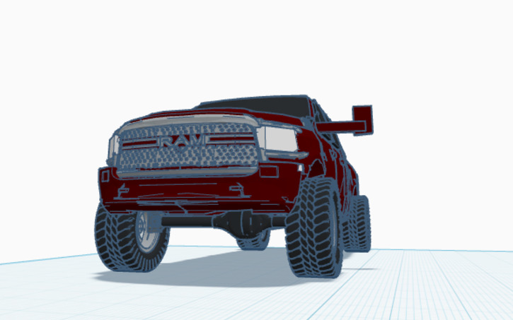 3D design 2022 ram 3500 bubba rig - Tinkercad