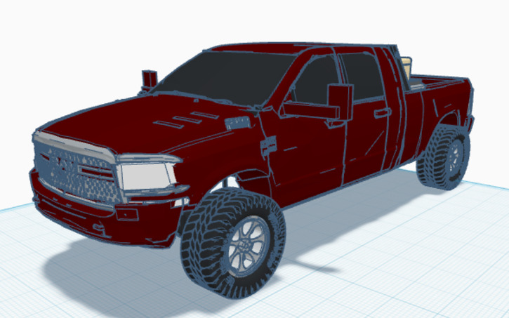 3D design 2022 ram 3500 bubba rig - Tinkercad