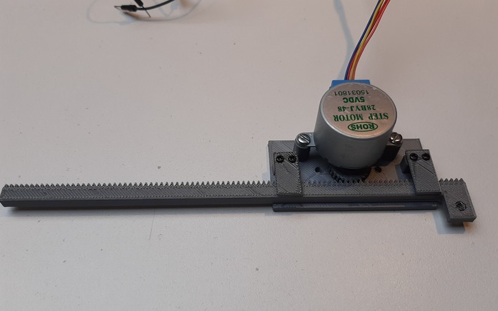 3D design Rack and pinion for 28BYJ-48 steppermotor - Tinkercad