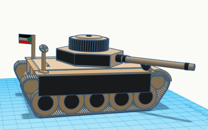 3D design Tank - Tinkercad