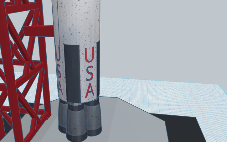3D design Apollo 13 Rocket - Tinkercad
