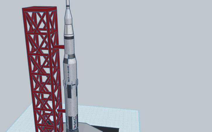 3D design Apollo 13 Rocket - Tinkercad