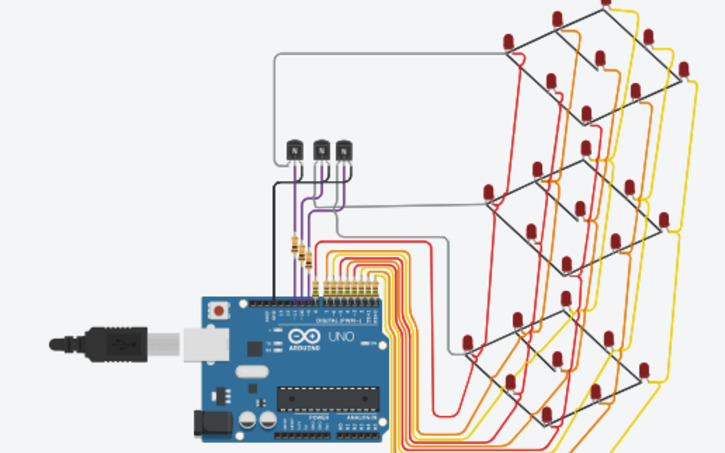 Circuit design Cubo LED 3x3x3 / 3x3x3 LED cube - Version Publica/Public ...