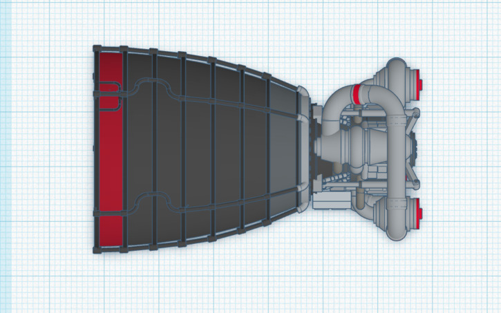 3D design Rocket engine - Tinkercad