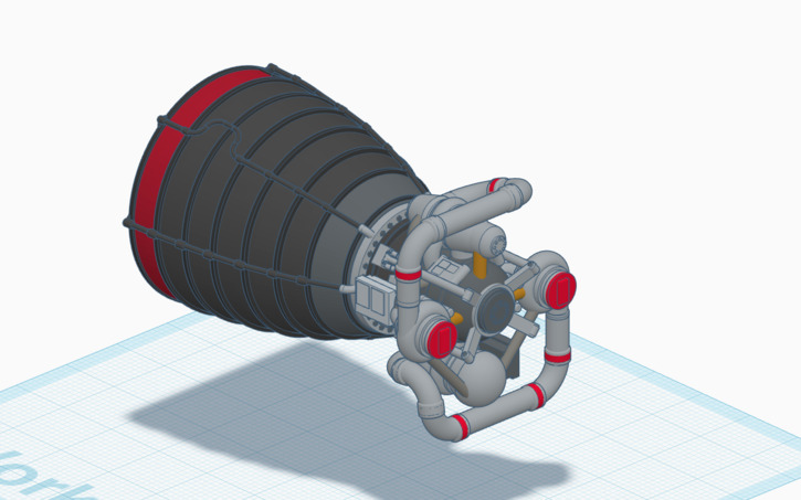 3D design Rocket engine - Tinkercad