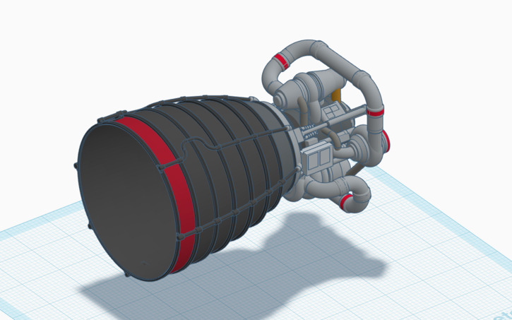 3D design Rocket engine - Tinkercad