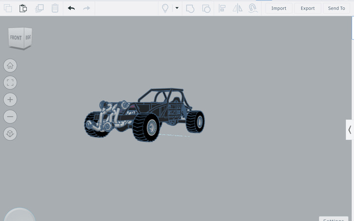 3D design 632 big block Chevy 6 turbo Dirt drag buggy - Tinkercad