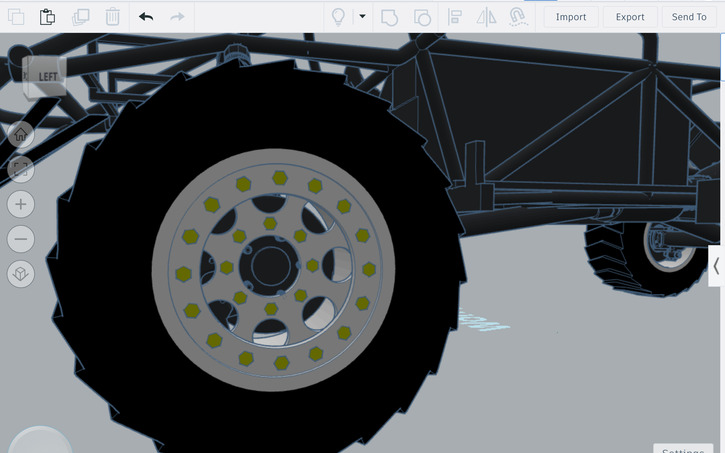 3D design 632 big block Chevy 6 turbo Dirt drag buggy - Tinkercad