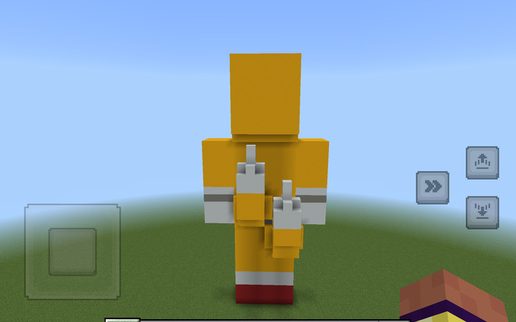 3D design Minecraft tails - Tinkercad