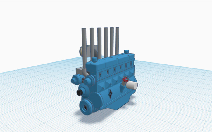 3D design Ford 300 Inline six - Tinkercad