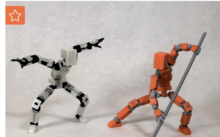 Lucky 13 Printable Jointed Figure - Tinkercad