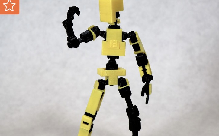 Lucky 13 Printable Jointed Figure - Tinkercad