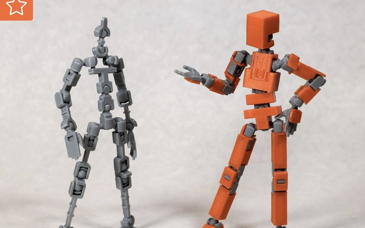 Lucky 13 Printable Jointed Figure - Tinkercad