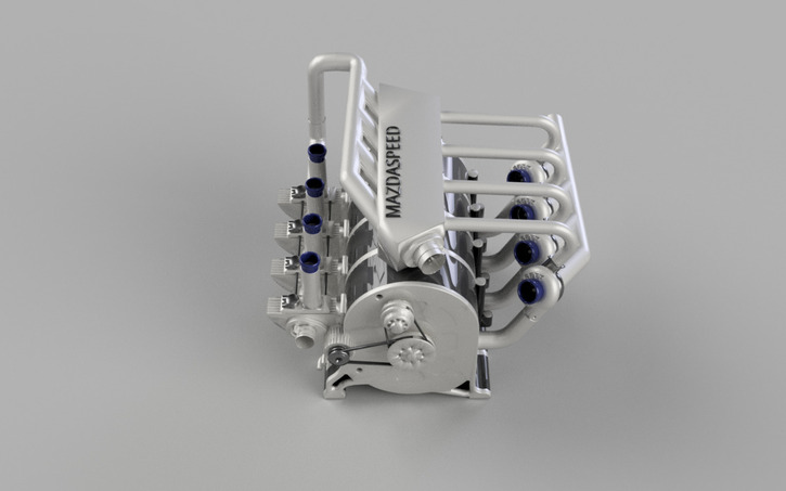 3D design Mazda 26B rotary engine - Tinkercad