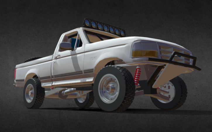 3D design '95 Ford F-150 prerunner baja truck - Tinkercad