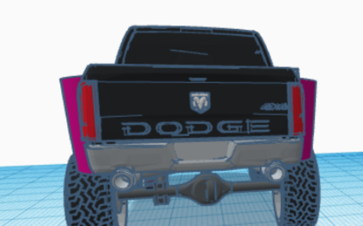 3D design 2017 Dodge Ram Prerunner - Tinkercad