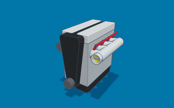 3D design working I4 Engine (SIM LAB) - Tinkercad