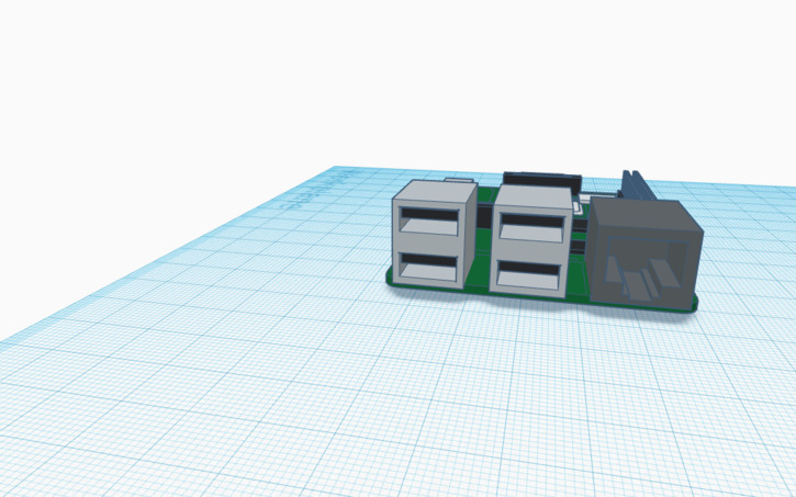 3D design Raspberry Pi 4B - Tinkercad