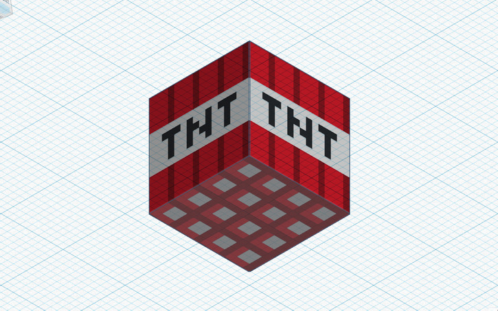 3D design Minecraft TNT - Tinkercad