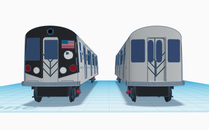 Nyct R160 Alstom Siemens Subway Car A B Tinkercad