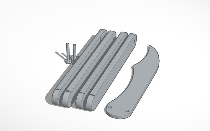 Download Butterfly Knife 3d Print Model Tinkercad